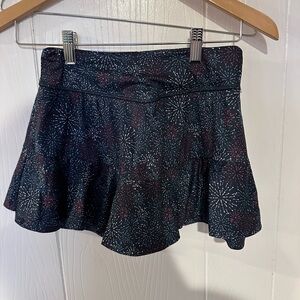 All in Motion Blue Skirt with Colorful Pattern